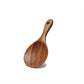 Acacia wooden spatula with long handle, part of WoodyKitchenware set, ideal for non-stick cookware and stirring soups or sauces.