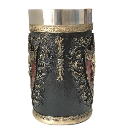 Stainless steel goblet by WoodyKitchenware, Sword Master tankard with a sleek, solid steel drink cup design.