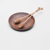 Wooden long handle honey coffee stirrer by WoodyKitchenware, elegant beechwood mixing spoon for stirring beverages.