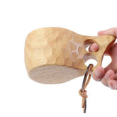 Hand-carved irregular vessel from WoodyKitchenware, The Sylvan Anomaly, 200ml wooden kitchenware with unique textured design.
