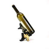 Anubis Dog-God resin wine rack by WoodyKitchenware, depicting a mystical dog-god figure used as a decorative bottle holder.