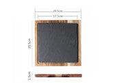 Rustic rectangular wooden serving tray by WoodyKitchenware, ideal for sushi, pastries, desserts, and steaks, with a natural wood finish.