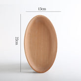 Wooden plate suit by WoodyKitchenware, featuring a set of natural wood plates with smooth, rounded edges and a polished finish.