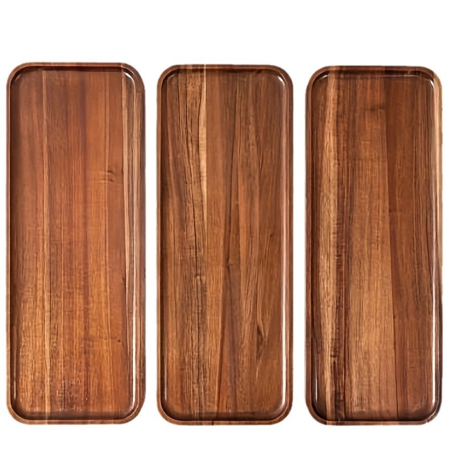Rectangular acacia wood tray by WoodyKitchenware with a smooth finish, perfect for serving or home decor.