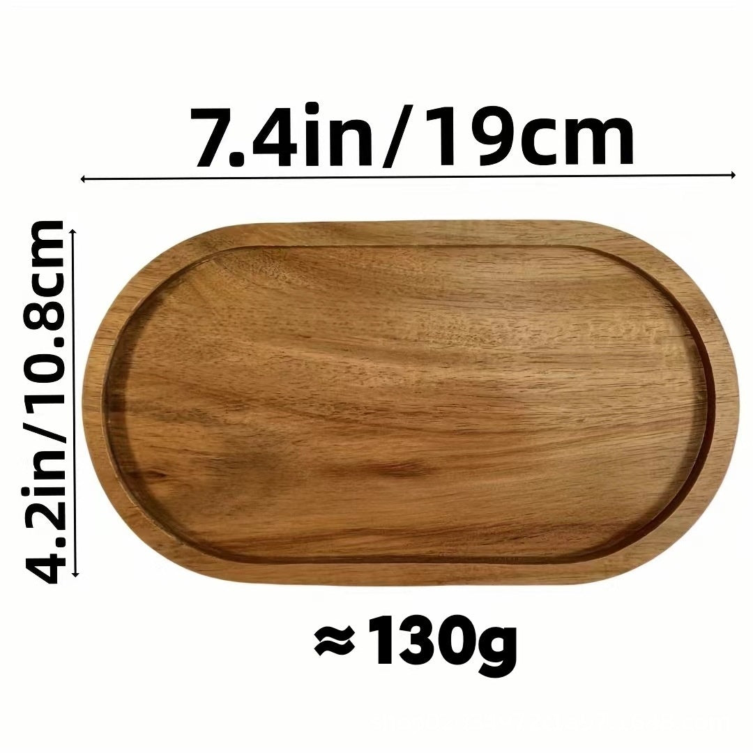 Rectangular acacia wood tray by WoodyKitchenware with a smooth finish, perfect for serving or decorative display.