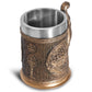 Stainless steel resin mug, Eternal Root Tankard by WoodyKitchenware, with a solid steel body and detailed resin design.