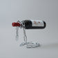 Suspended wrought iron chain red wine shelf by Woody&