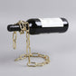 Suspended wrought iron chain red wine shelf by Woody&