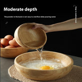 Wooden dough bowl by WoodyKitchenware, 25cm bamboo basin for baking and mixing, crafted from solid timber.