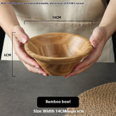 Wooden dough bowl by WoodyKitchenware featuring solid timber construction and a 25cm bamboo basin for baking and mixing.
