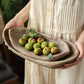 Vintage solid wood candy tray by WoodyKitchenware, rustic weathered paulownia serving tray with a natural, handcrafted look.