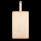 Wooden chopping board with groove and juice channel from WoodyKitchenware, featuring a square maple design for bread and food prep.