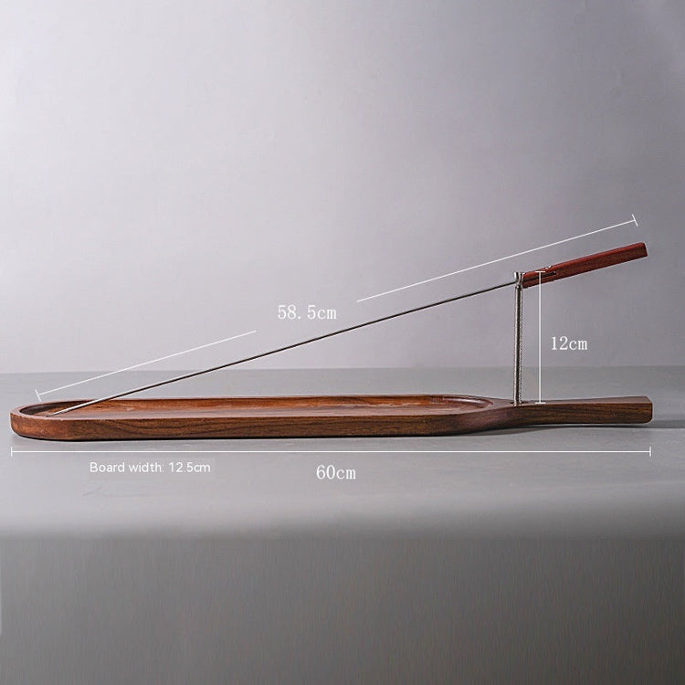 Wooden restaurant board by WoodyKitchenware with steakhouse skewer stage, solid timber tableware for serving and presentation.