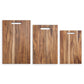 Square acacia chopping board by WoodyKitchenware, sturdy steakhouse monolith solid timber for kitchen prep and serving.