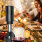 WoodyKitchenware electric wine aerator and decanter pump dispenser with one-touch operation for effortless wine aeration and pouring.