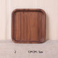 Japanese style wooden black walnut rectangular dinner plate by WoodyKitchenware, showcasing smooth finish and elegant design.