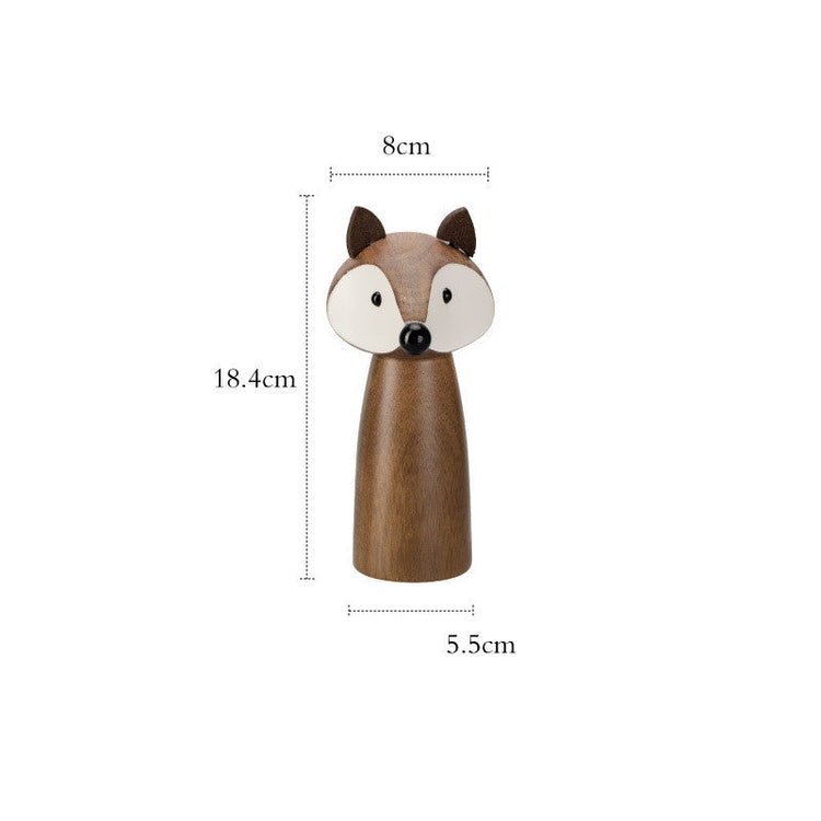 Cute panda wooden seasoning grinder by WoodyKitchenware with ceramic core and eco-friendly finish, featuring adorable animal designs.