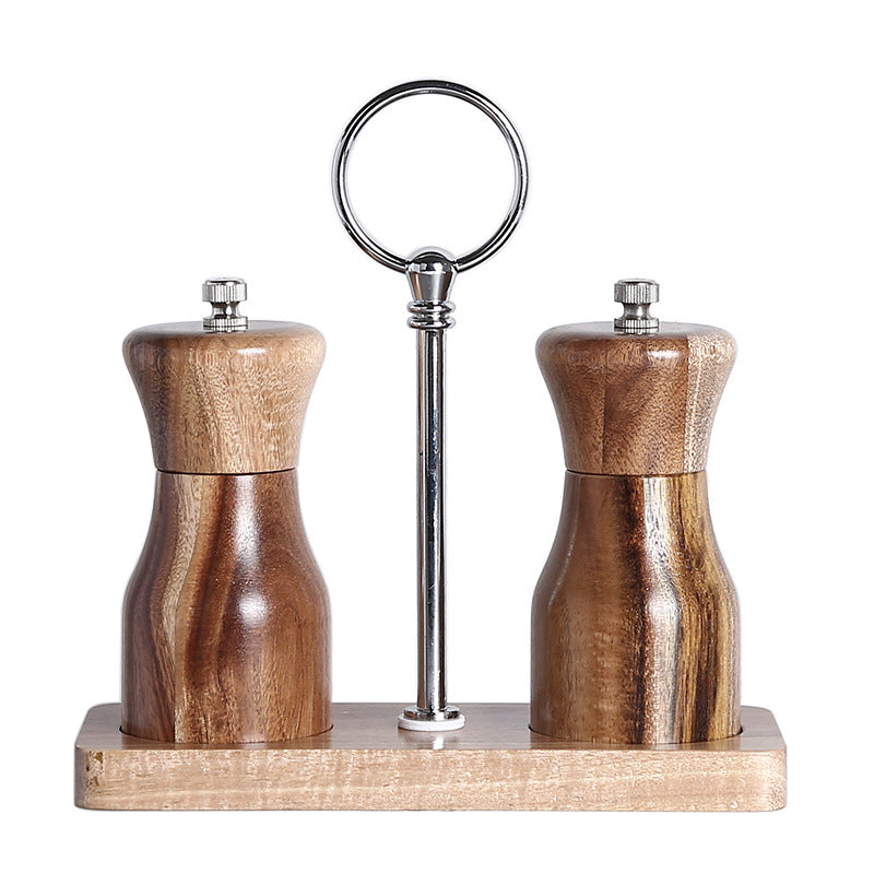 Wooden manual pepper grinder by WoodyKitchenware, Pylon solid timber mill for fresh, flavorful pepper.