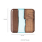 Black walnut tea tray by WoodyKitchenware, rustic river-shaped solid timber tea tray with smooth finish and natural wood grain.