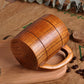 Hand-carved traditional wooden tankard from Woody&