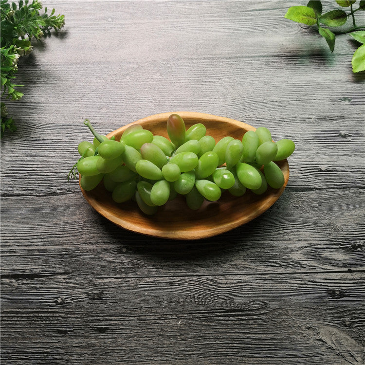 Solid timber oval compote plate by WoodyKitchenware, natural wood serving platter with smooth finish and elegant oval shape.
