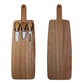 Wooden cheese plate and knife set by WoodyKitchenware featuring an elegant serving board and matching cheese knives for cheese presentation