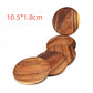 Unfinished acacia solid wood round plates with natural wood color, 25x2cm, by WoodyKitchenware for rustic dishware.