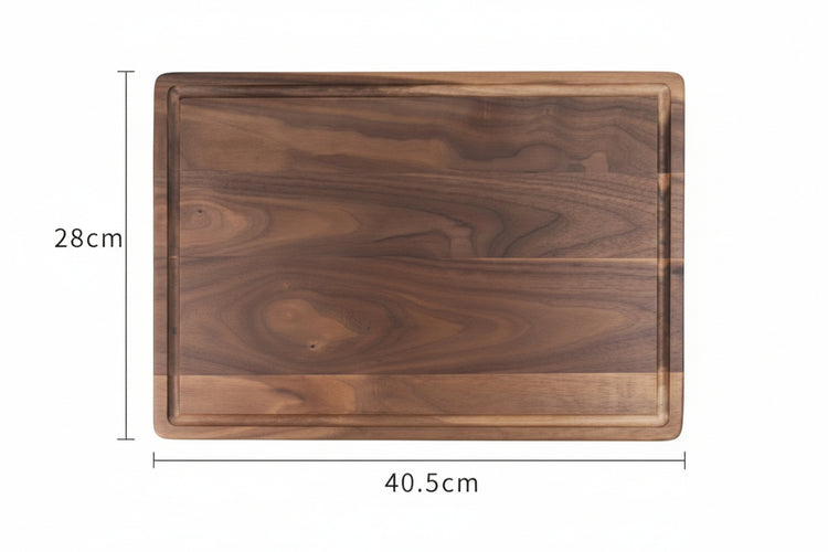 Round black walnut wood cutting board by WoodyKitchenware, perfect as a creative kitchen tray with natural wood grain details.