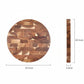 Round solid wood splicing cutting board by WoodyKitchenware, showcasing natural wood grain and craftsmanship for kitchen use.