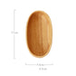 Large oval wooden salad bowl with minimalist boat curve design by WoodyKitchenware, crafted from solid timber for serving or display.