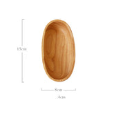 Large oval wooden salad bowl by WoodyKitchenware, minimalist boat curve design, handcrafted solid timber serving bowl.