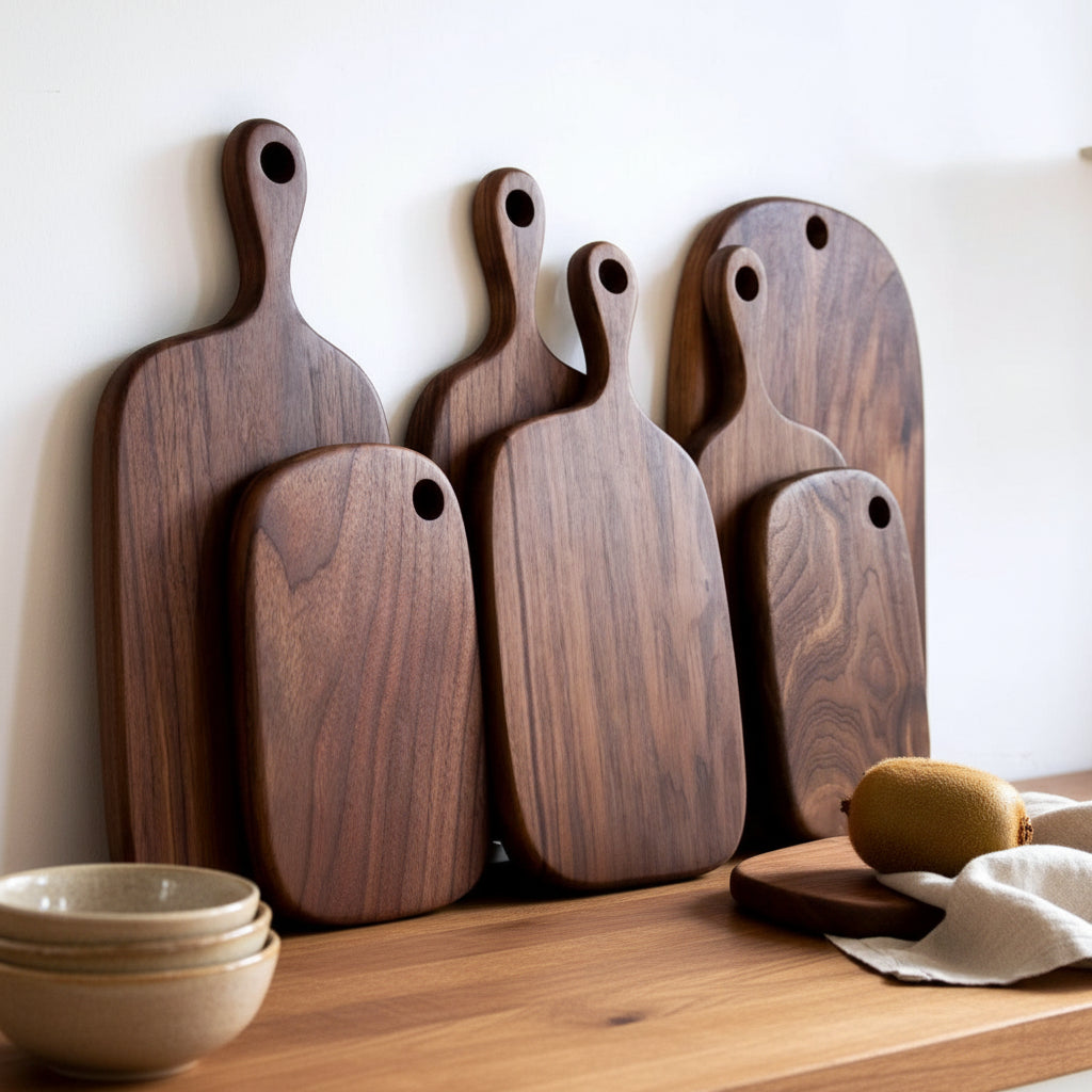 Black Walnut chopping board by WoodyKitchenware, showcasing a natural wood finish and smooth, durable surface for kitchen prep.