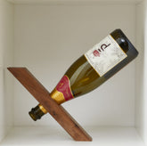 Bamboo wine bottle rack by WoodyKitchenware featuring a semi-circle creative shelf for stylish wine storage.