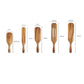 Set of WoodyKitchenware Acacia long-handled spatulas with wooden handles, ideal for mixing and cooking.