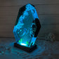 Handcrafted wooden resin night light by WoodyKitchenware, USB-powered night lamp with natural wood and resin design.