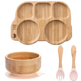 Eco-friendly wooden feeding bowls for children from WoodyKitchenware, made of bamboo, part of WoodyKitchenware&