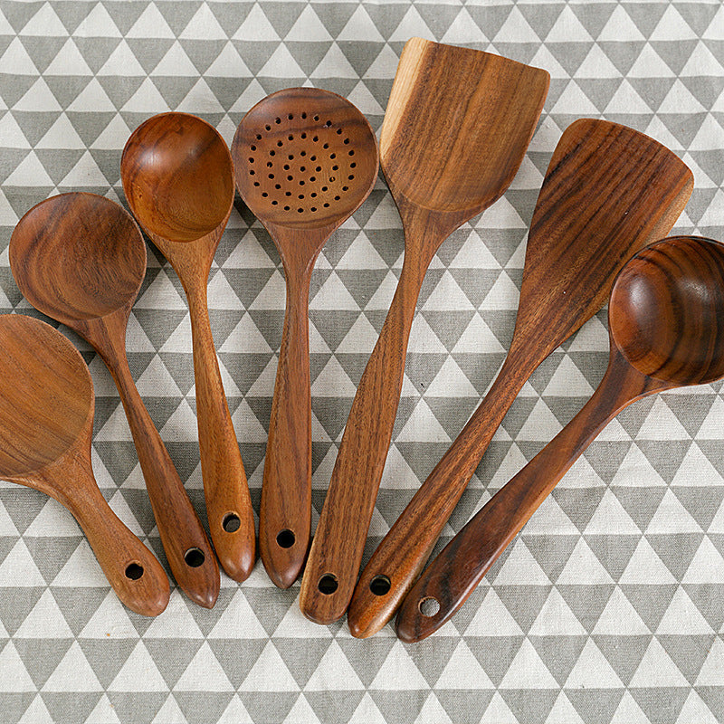 Wooden spatula by WoodyKitchenware, teak stir-fry sword made of solid timber, ideal for kitchen cooking and stir-frying.