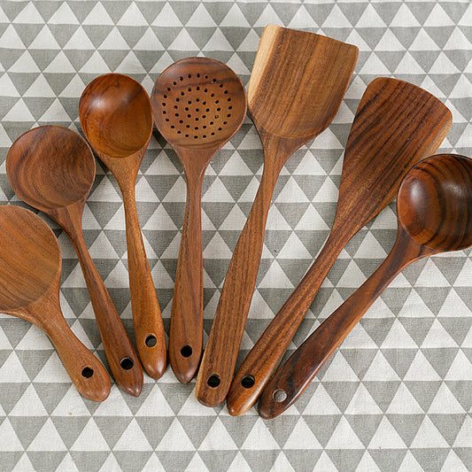 Wooden spatula by WoodyKitchenware, teak stir-fry sword made of solid timber, ideal for kitchen cooking and stir-frying.