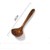 Wooden spatula by WoodyKitchenware, solid teak stir-fry sword for kitchen cooking and stirring in a natural timber finish.