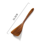 Wooden spatula by WoodyKitchenware, teak stir-fry sword made of solid timber, ideal for kitchen cooking and stir-frying.