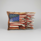 3D wooden pendant ornament by WoodyKitchenware, featuring a layered carved wood design for keepsake display.