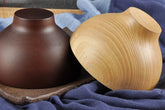 Elegant Japanese Jujube wood bowl by WoodyKitchenware, ideal for rice, soup, and snacks, with a smooth, polished finish.