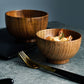 Wooden Japanese-style tableware with a natural wood finish, 13cm, showcasing retro elegance for a traditional dining experience.