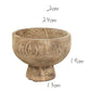 Decorative wood bowl on pedestal by WoodyKitchenware, showcasing polished solid timber with natural wood grain detail.