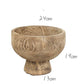 Decorative wooden bowl with pedestal base by WoodyKitchenware, featuring a smooth, natural wood finish and elegant design.