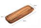 Handcrafted log wooden tray dinner plate by WoodyKitchenware, showcasing natural wood grain and small size for serving food.