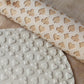 Wooden Christmas poker printing rolling pin with festive holiday designs, perfect for adding fun to holiday baking.