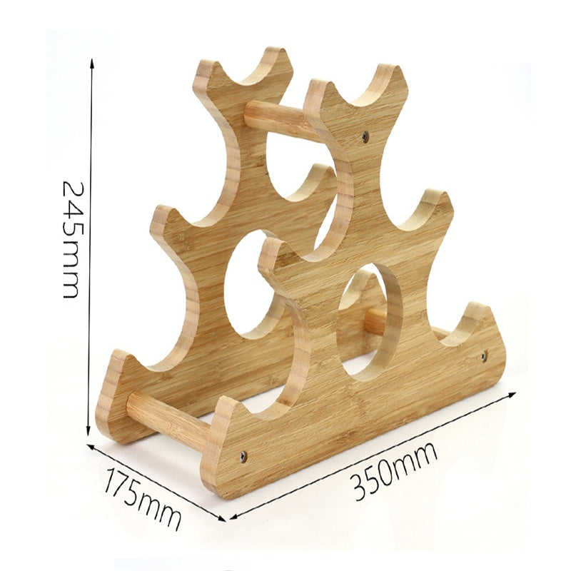 Bamboo wood wine rack and holder by WoodyKitchenware, showcasing a sturdy, natural wood storage display for wine bottles.