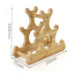 Bamboo wood wine rack and holder by WoodyKitchenware, showcasing a sturdy, natural wood storage display for wine bottles.