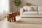 Solid wood elephant side table from WoodyKitchenware, featuring natural wood grain and crafted design for home decor.